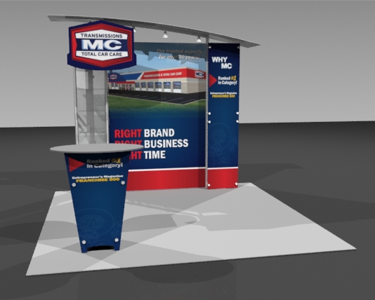 Exhibit Displays, 10x10 displays, The Exhibit Source, Full-scale custom portable display, Boston, MA, trade show display