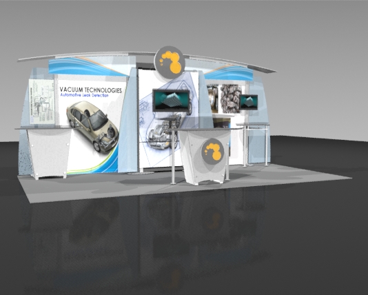 Exhibit Displays, 10x20 linear displays, The Exhibit Source, Full-scale custom modular display, Boston, MA