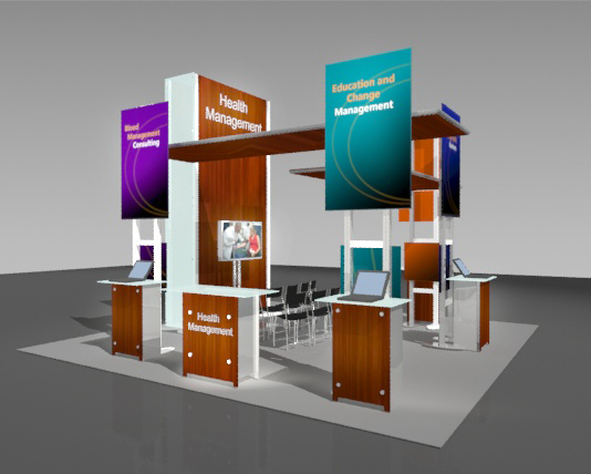 20x20 trade show booth design